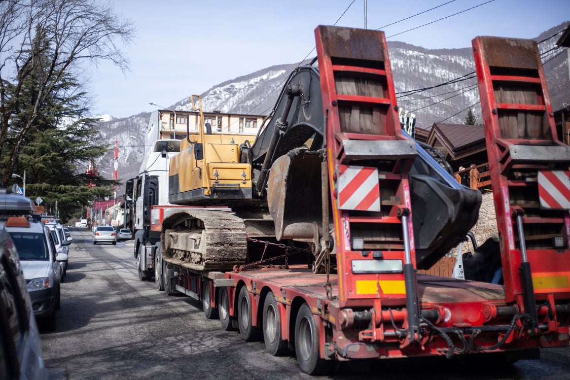 Transportation of heavy equipment.