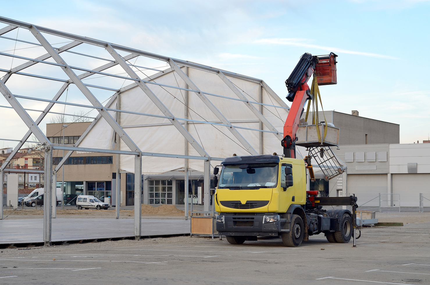 Truck with crane